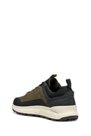 Geox Erkek Haki U Spherıca 4X4 B Abx A - Text+ Bağcıklı Kalın Tabanlı Kumaş Sneaker | Derimod