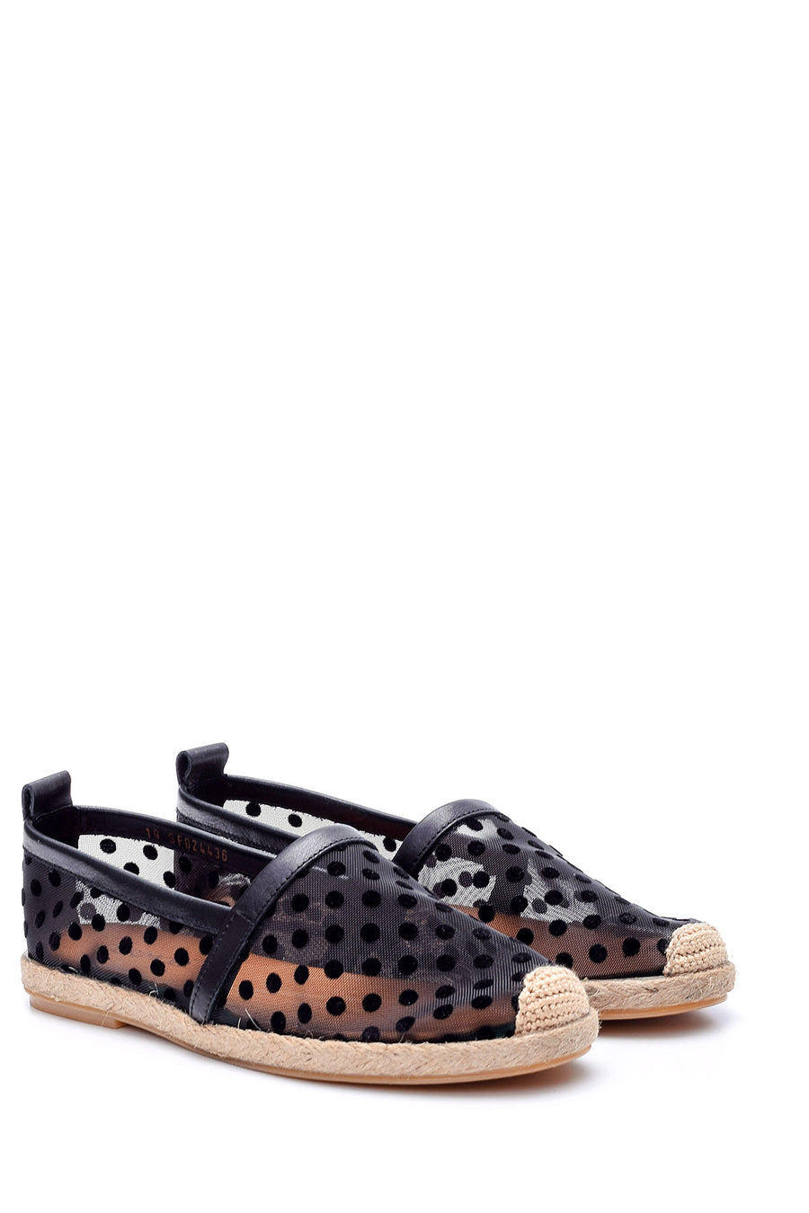 Women's Tulle Detailed Polka Dot Loafer