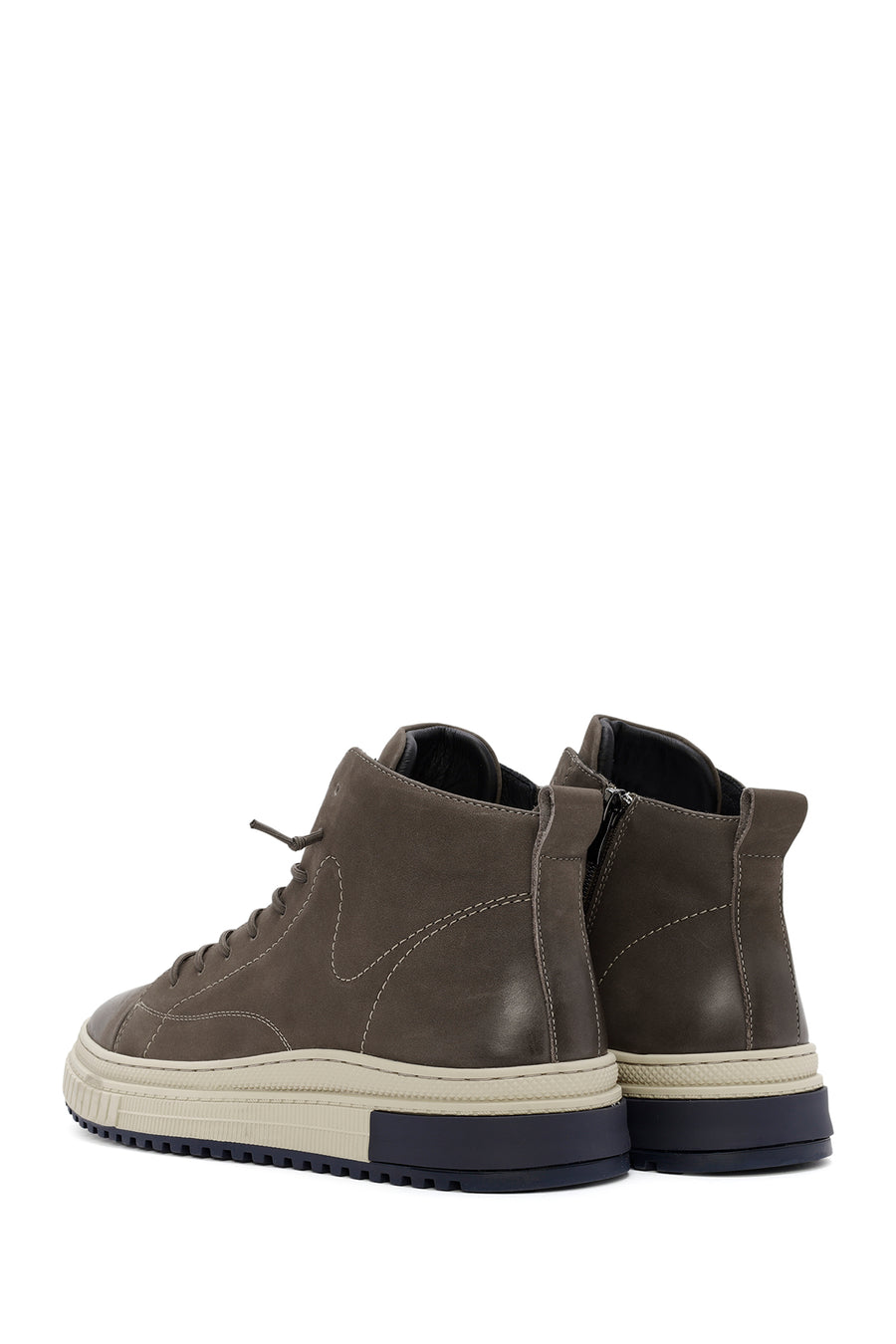 Male Mink Zip Closure Nubuck Leather Sport Boots
