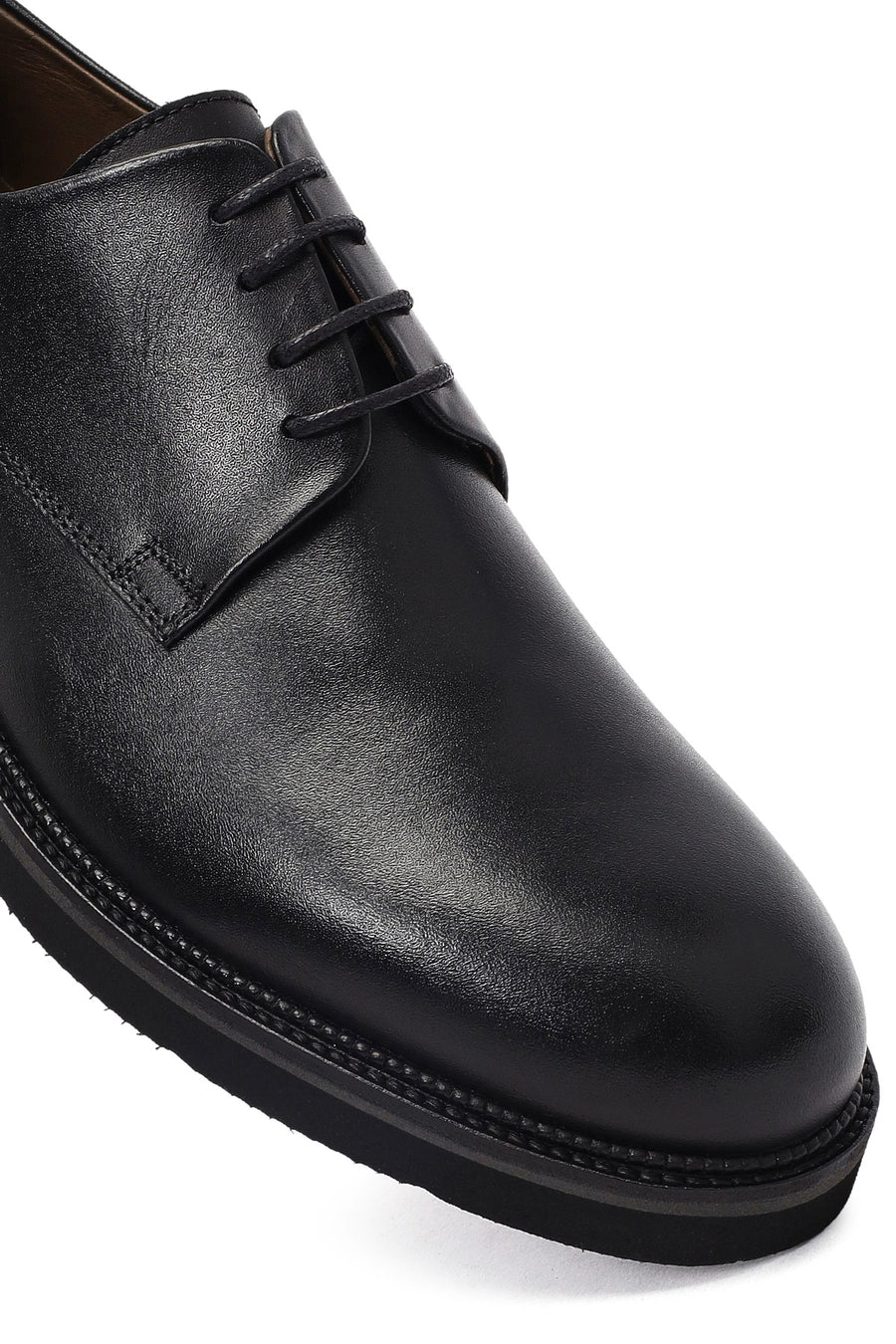 Men's Black Lace-Up Leather Classic Shoes
