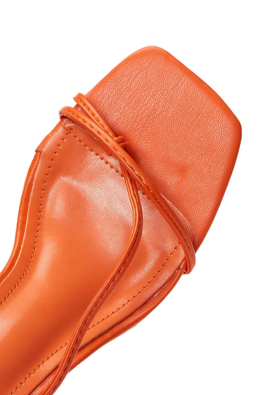 Women's Orange Lace-Up Heeled Sandals