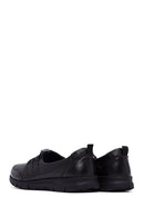 Woman Black Leather Comfort Loafer | Derimod