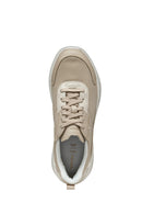 Geox Women's Beige D Xtors D - Mesh + Geobuck Lace-Up Chunky Sole Sneakers | Derimod