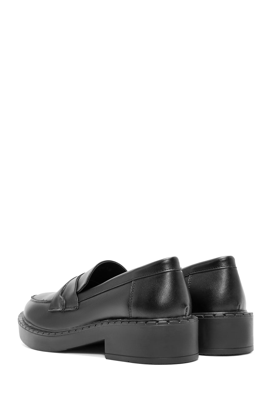 Women's Black Masculine Loafer