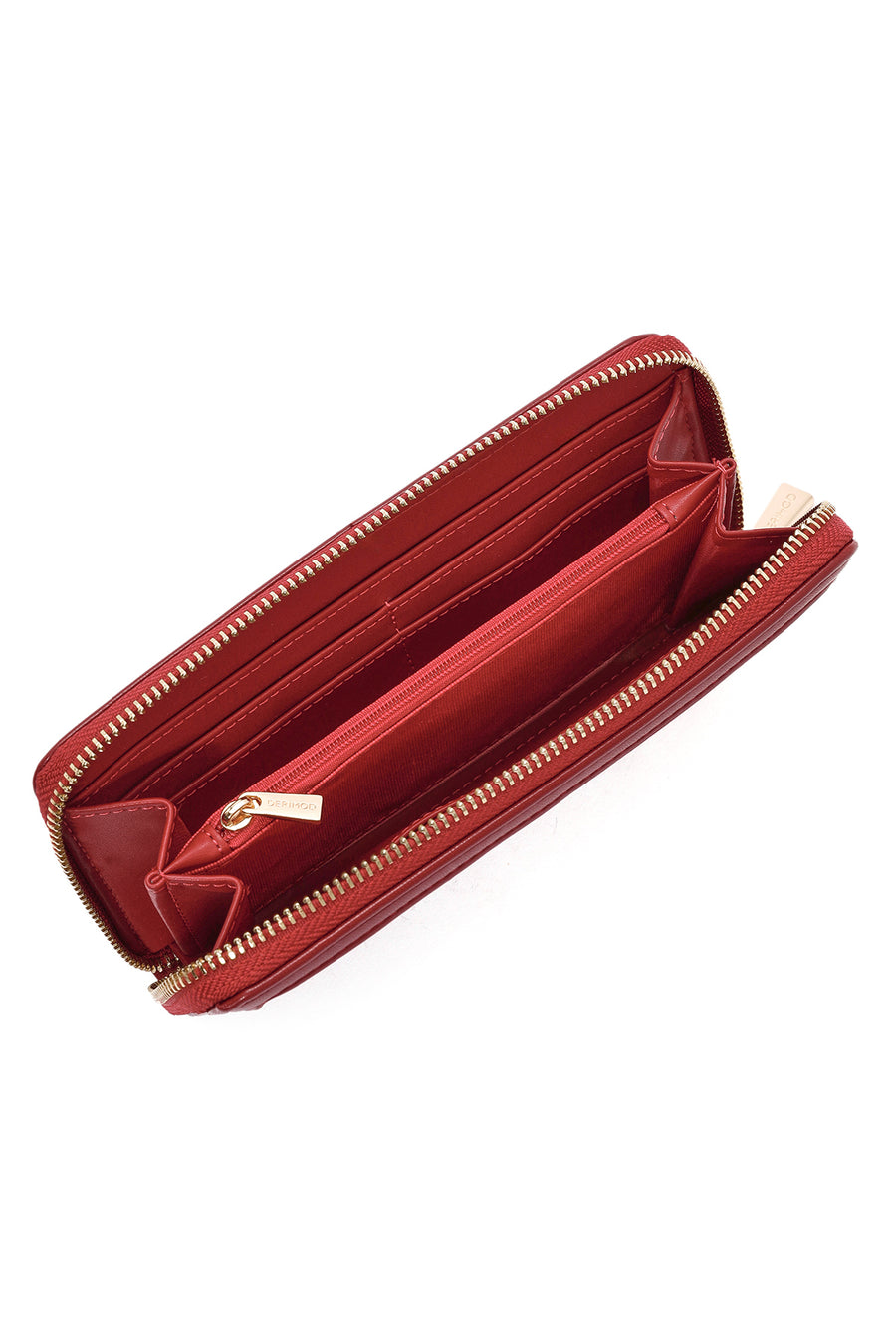 Women's Red Quilted Wallet