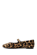 Women's Leopard Buckled Leather Ballerinas | Derimod