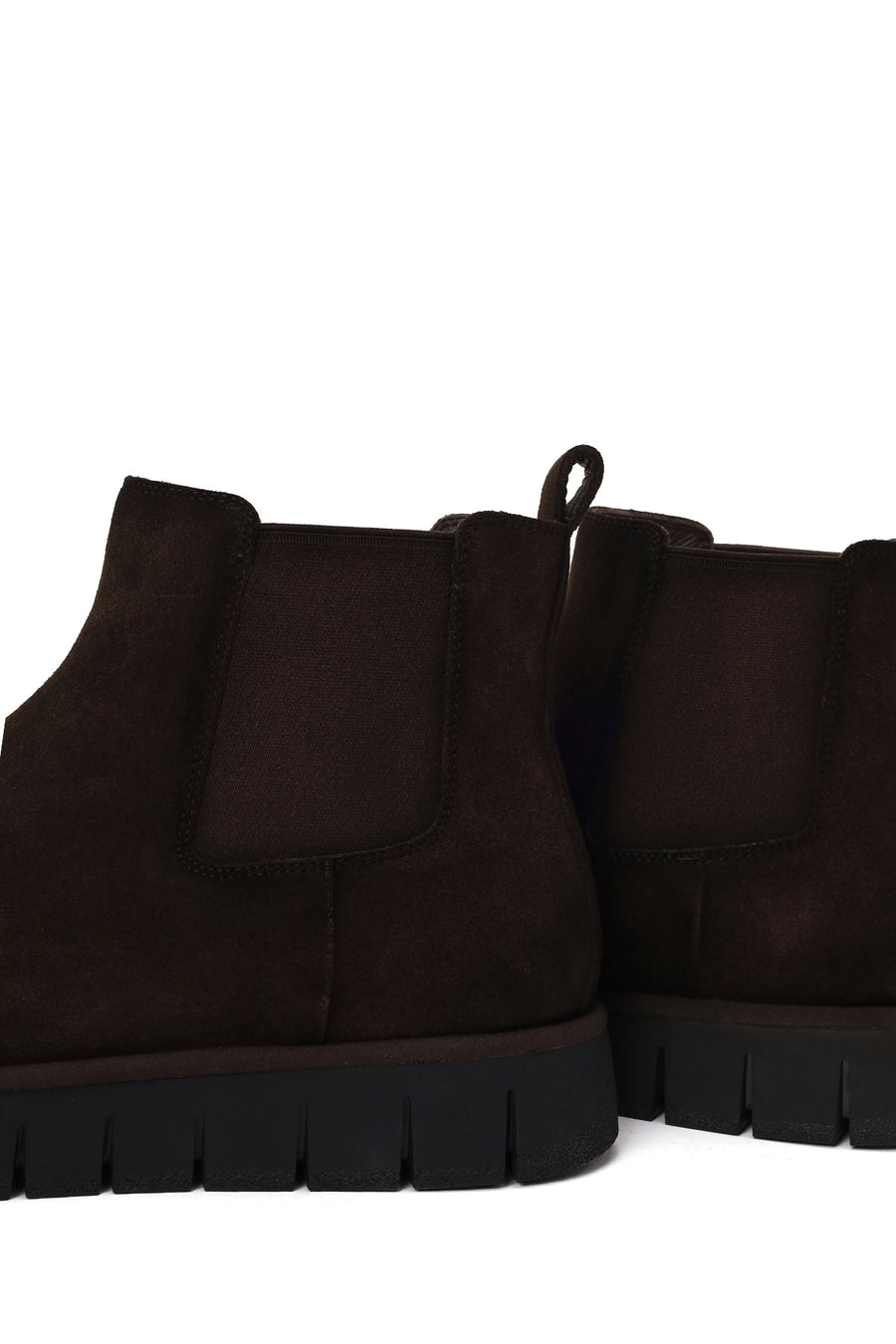 Male Brown Thick-Soled Suede Casual Chelsea Boots
