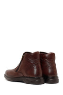 Erkek Kahverengi Çift Fermuarlı Deri Bot | Derimod