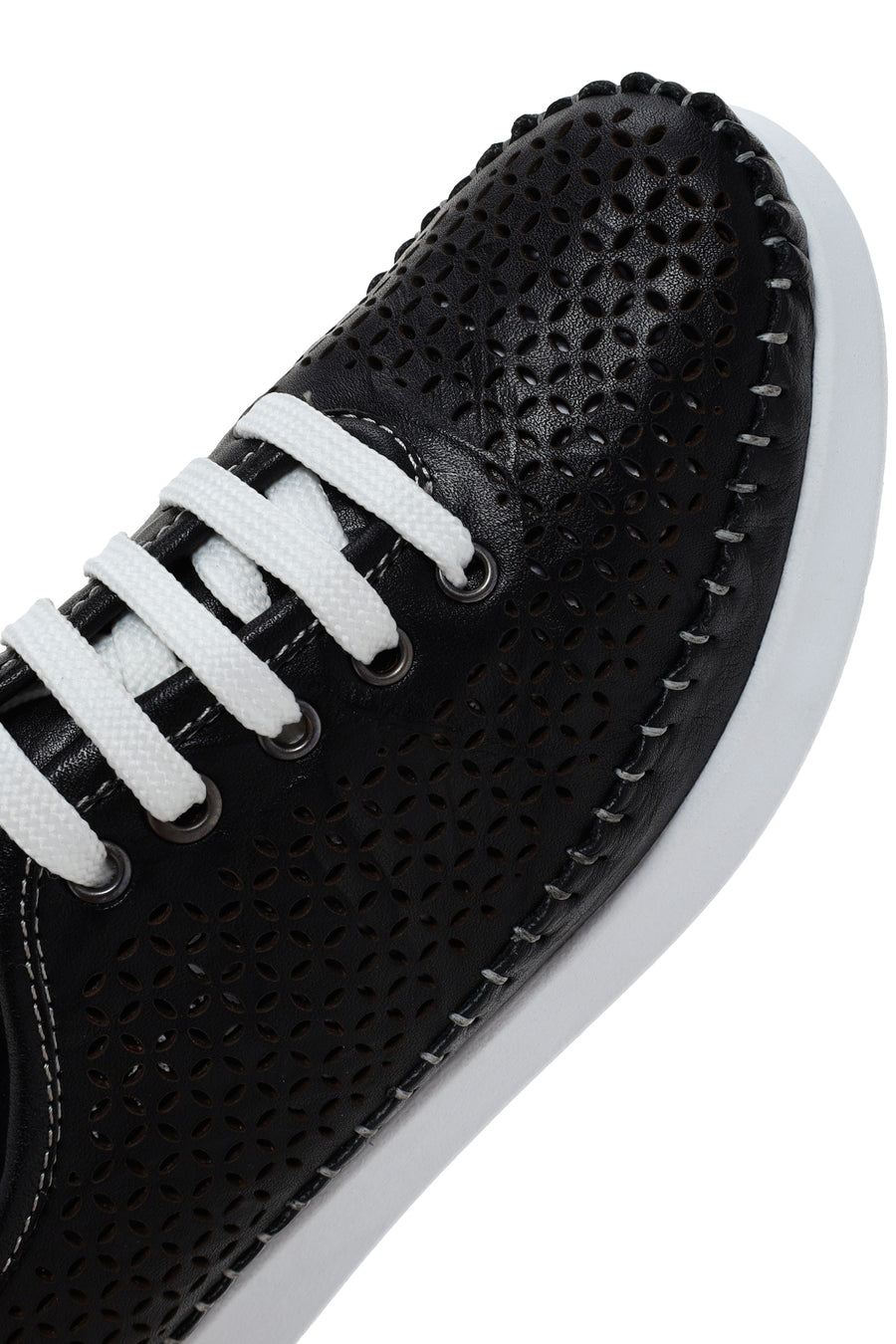 Women's Black Laced Thick Soled Shoes