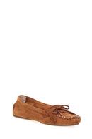 Suede Tan Women's Leather Loafer | Derimod