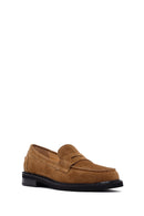 Kadın Vizon Süet Deri Maskülen Loafer | Derimod