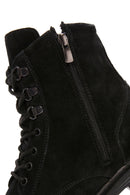 Men's Black Zippered Suede Leather Casual Boots | Derimod
