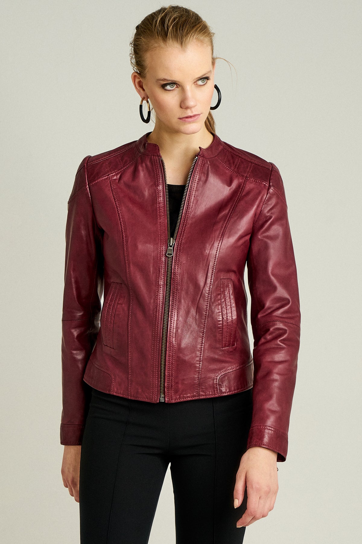 Glam Kadın Deri Ceket 18SGM527251 | Derimod