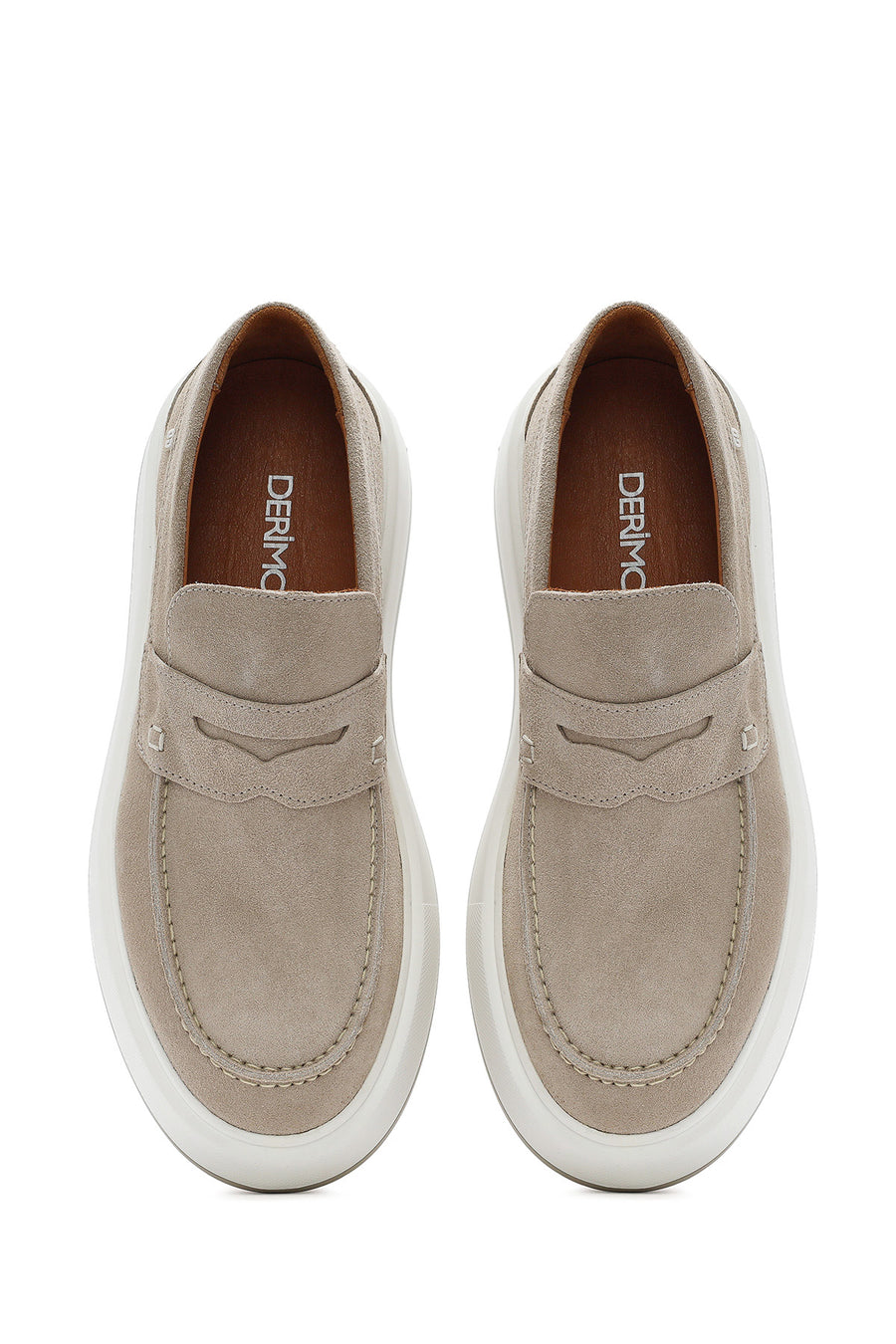 Men's Beige Suede Leather Casual Loafer