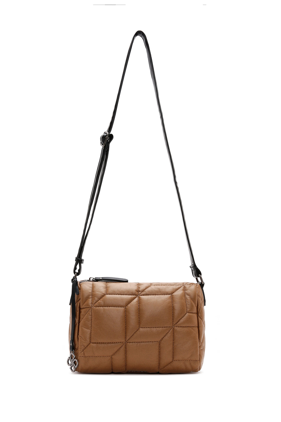 Women's Yellow Quilted Crossbody Bag