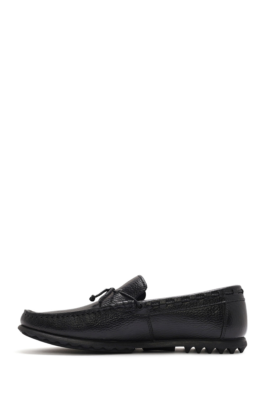 Men's Black Leather Casual Loafer