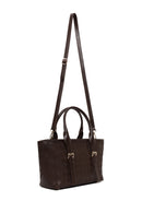 Woman Brown Long-Strap Printed Shoulder Bag | Derimod