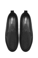 Women's Black Lurex Leather Comfort Loafer | Derimod