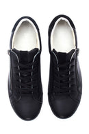 Women's Leather Zipper Detailed Sneaker | Derimod