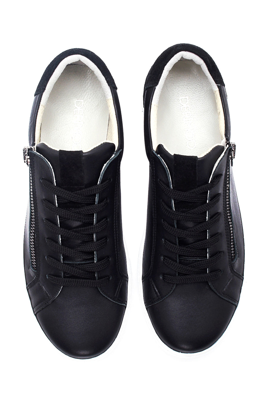 Women's Leather Zipper Detailed Sneaker