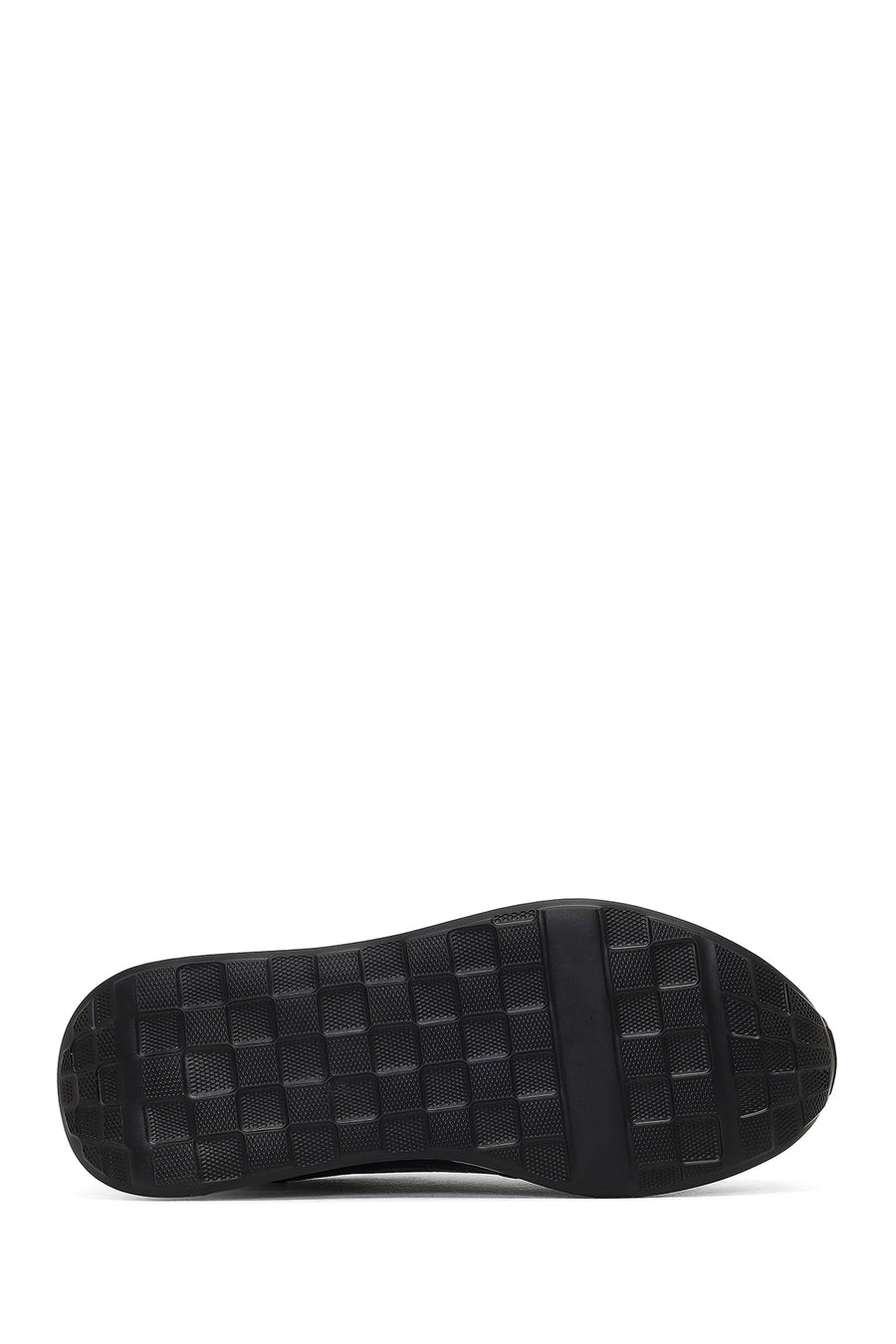 Men's Navy Blue Lace-Up Thick Sole Leather Sneaker