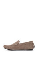 Men's Beige Suede Leather Loafer | Derimod