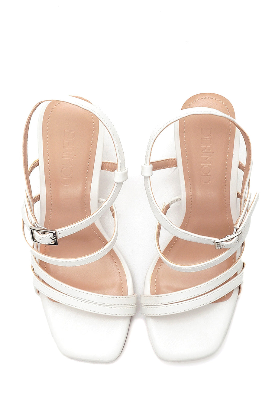 Women's White Heeled Sandals