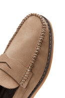 Erkek Bej Deri Casual Loafer | Derimod