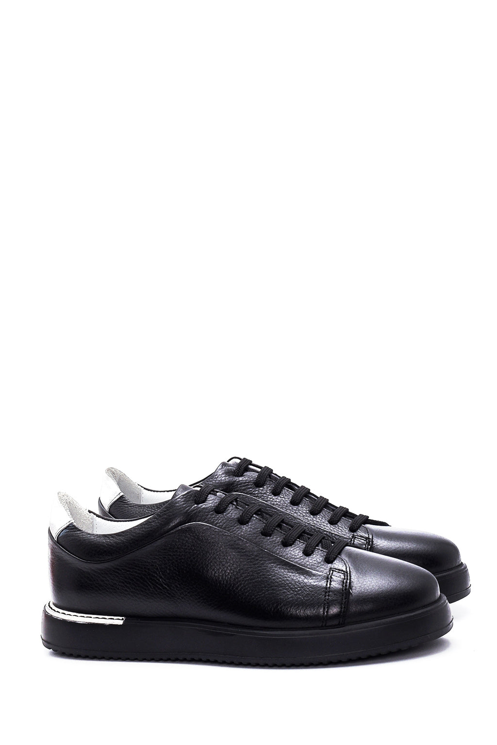 Erkek Siyah Deri Sneaker