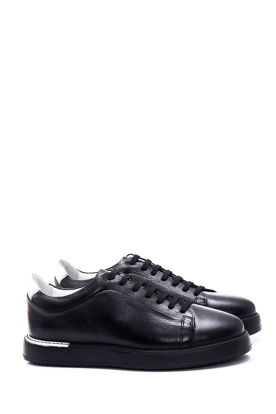 Men's Black Leather Sneaker