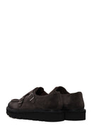 Male Anthracite Double Buckle Thick Sole Suede Leather Casual Shoes | Derimod