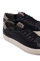 Woman Black Lace-Up Leather Sneaker | Derimod