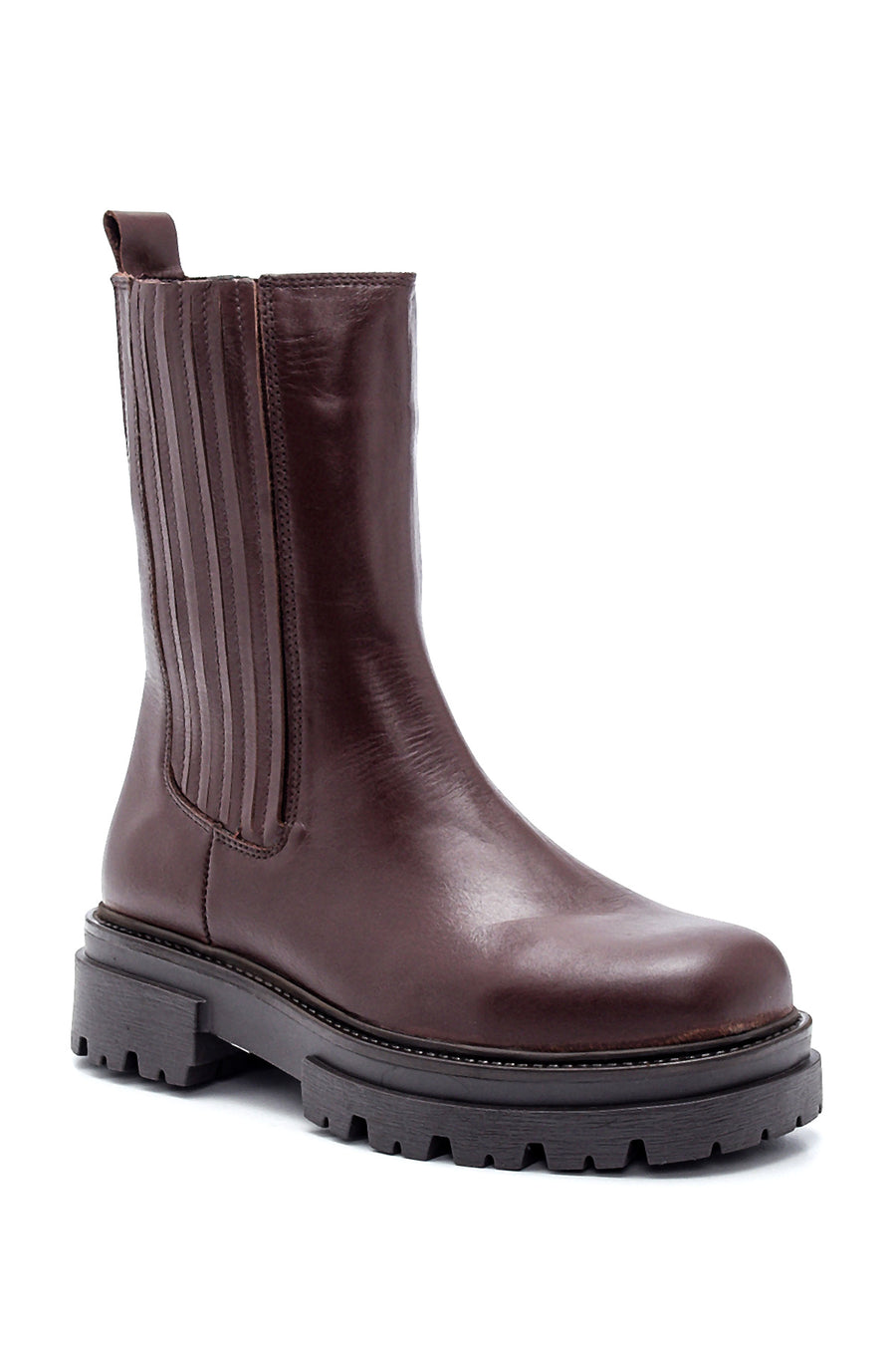 Women's Leather Zippered Long Boots