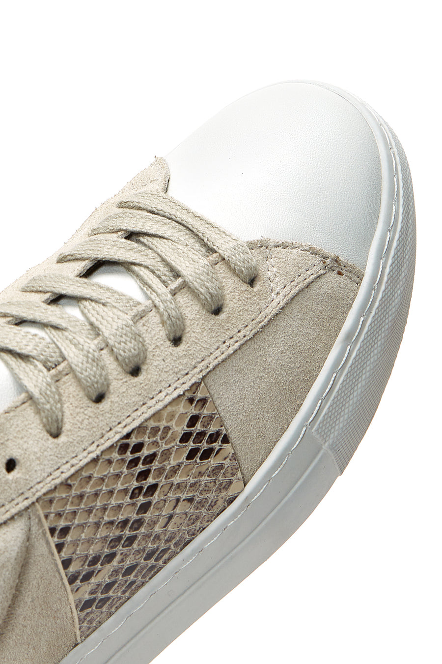 Kadın Vizon Deri Desenli Sneaker