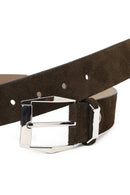 Male Green Suede Belt | Derimod