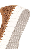 Woman Bronze Lace-Up Thick-Soled Glittery Fabric Casual Shoes | Derimod