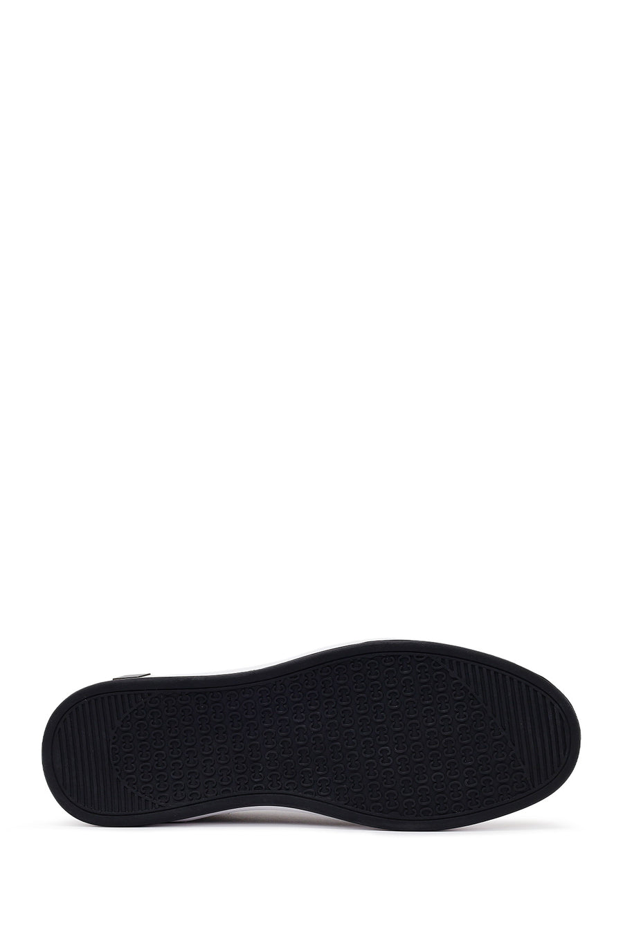 Erkek Siyah Bağcıklı Deri Sneaker