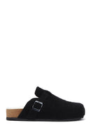 Women's Black Flat Slippers | Derimod