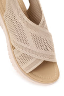 Woman Beige Thick-Soled Comfort Sandal | Derimod