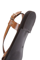 Women's Tan Leather Bodrum Sandals | Derimod