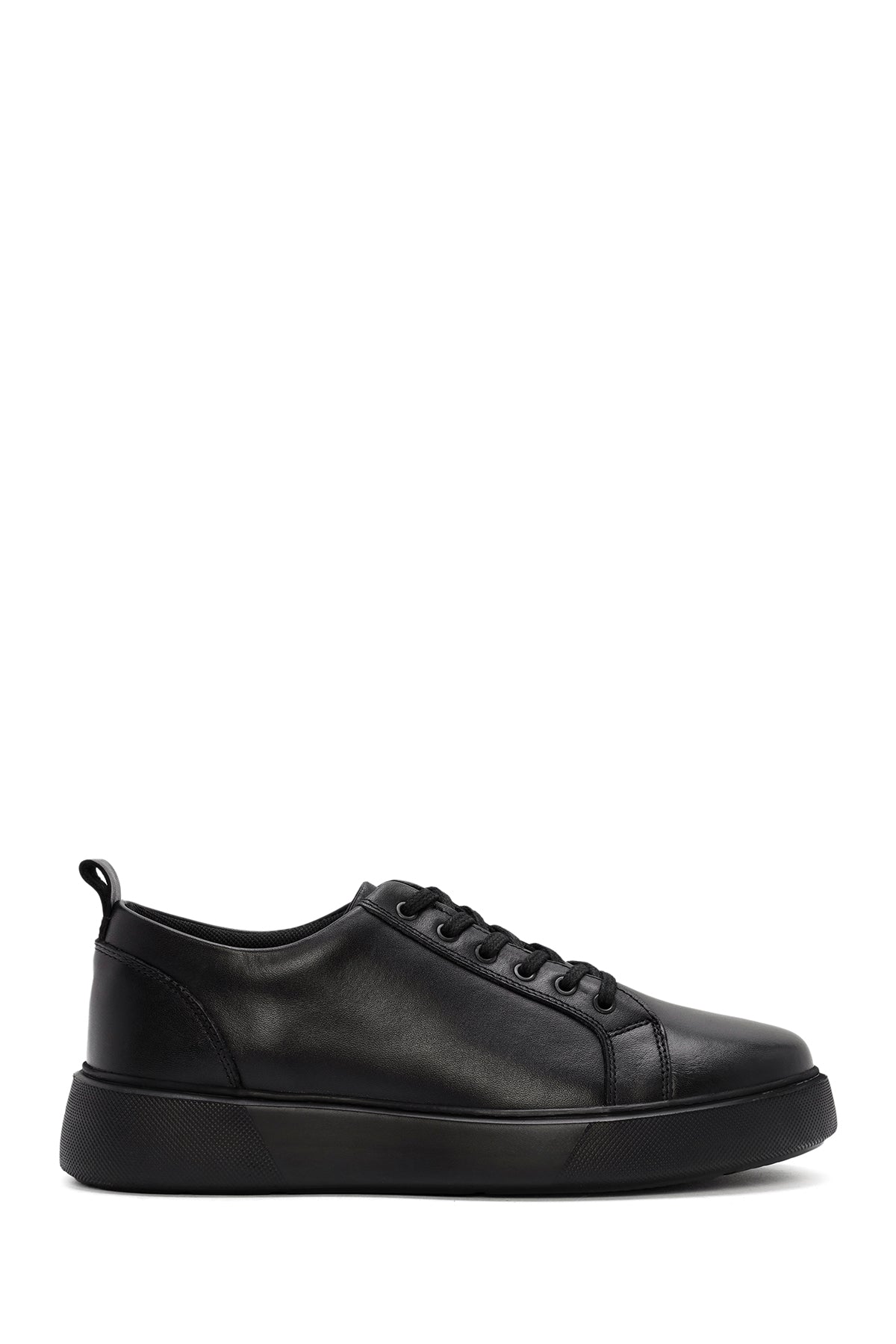 Men's Black Lace-up Leather Sneaker 24WFD681818 | Derimod