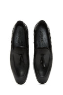 Men's Leather Knit Detailed Classic Loafer | Derimod