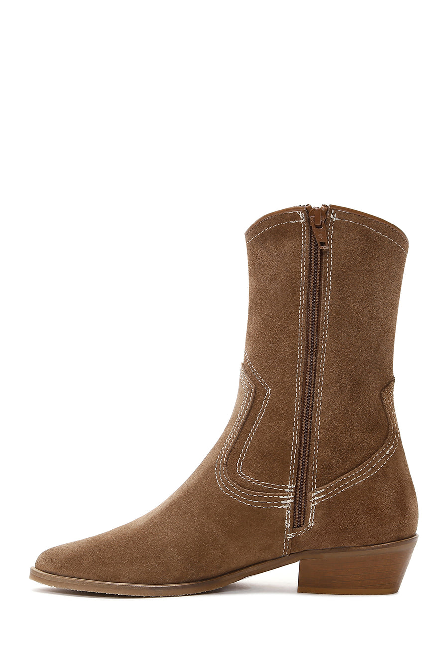 Women's Suede Leather Cowboy Boots