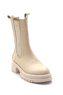Women's Leather Long Chelsea Boots | Derimod