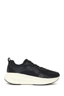 Derimod Zero Woman Black Lace-Up Thick-Soled Fabric Sneakers | Derimod