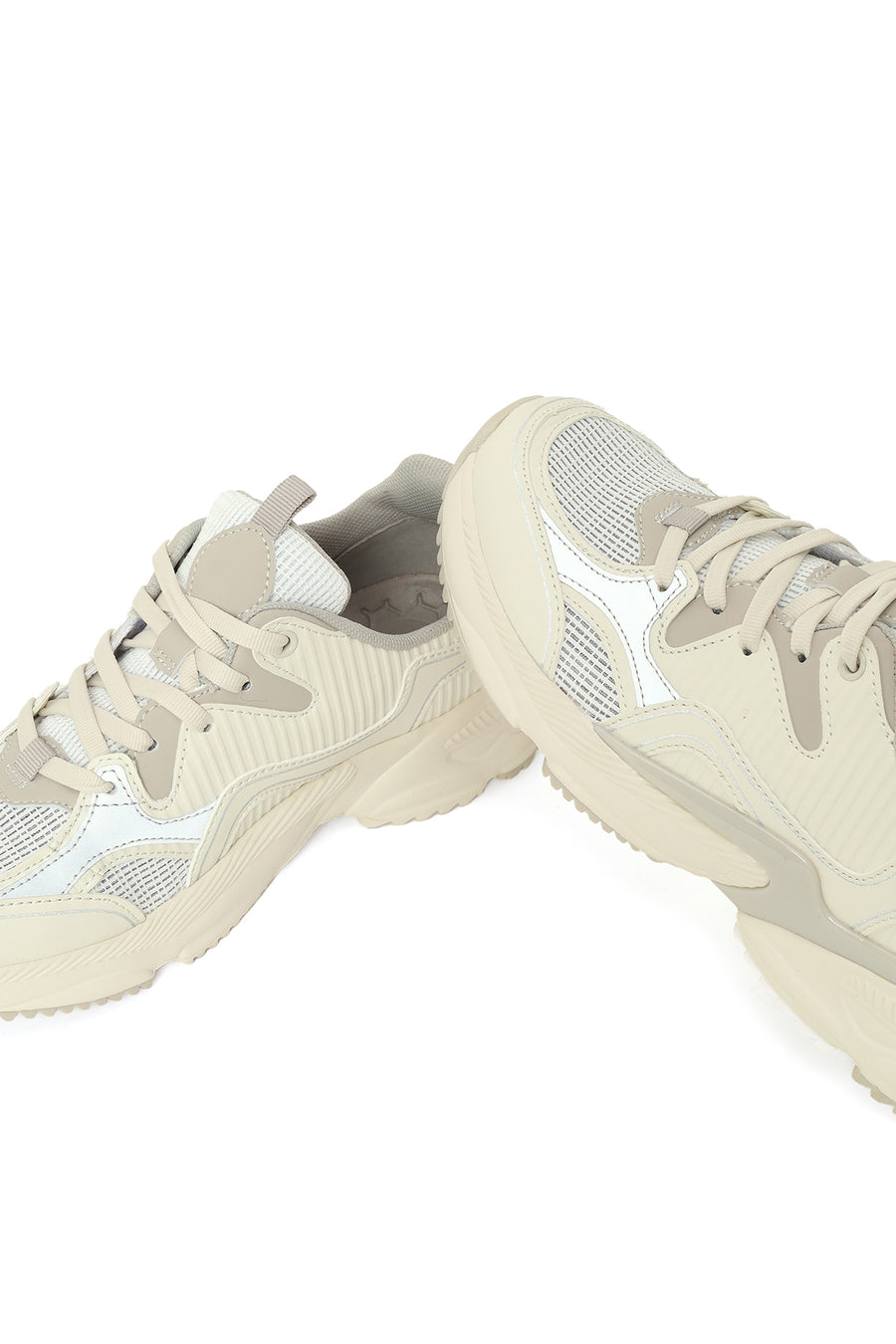 Kadın Gri Kalın Tabanlı Bağcıklı Sneaker