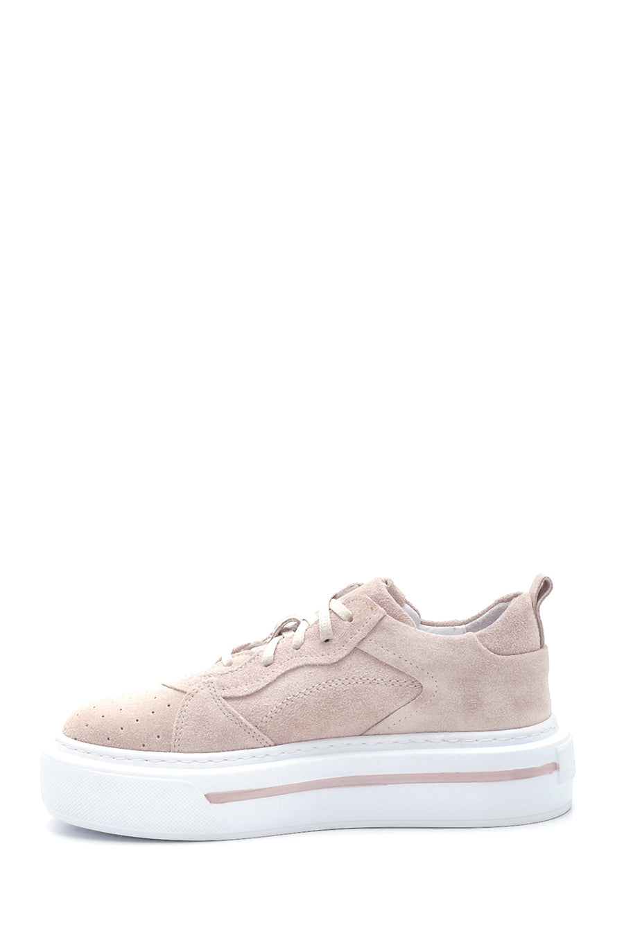 Women's Leather Suede High Sole Sneaker