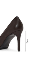 Kadın Kahverengi İnce Topuklu Deri Stiletto | Derimod