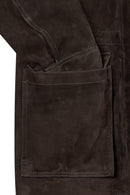 Malibu Woman Brown Suede Leather Jacket | Derimod
