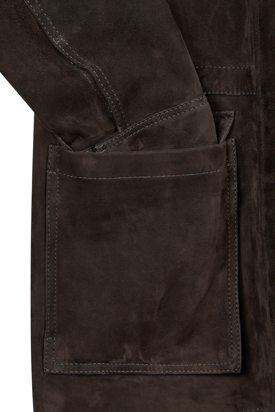 Malibu Woman Brown Suede Leather Jacket